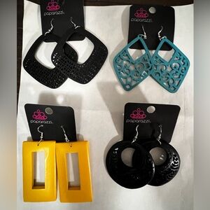 Paparazzi wood earrings.